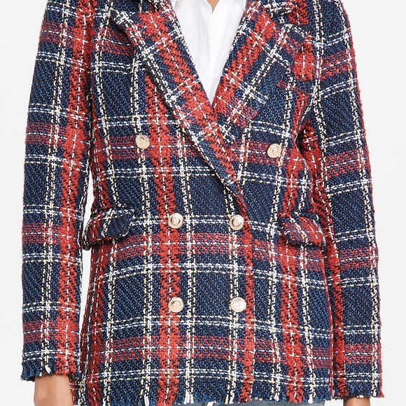 Blank NYC Double Breasted Prep School Plaid Blazer - Picture 7 of 15